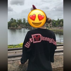Disney Parks Mickey Mouse Candy Cane Christmas Spirit Jersey